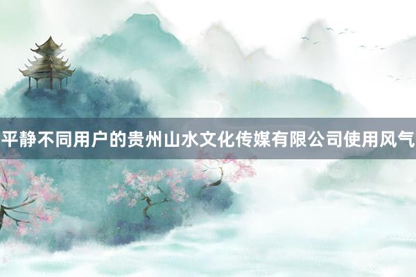 平静不同用户的贵州山水文化传媒有限公司使用风气
